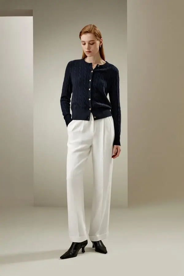 LILYSILK Cardigan Donna Blu 2924507