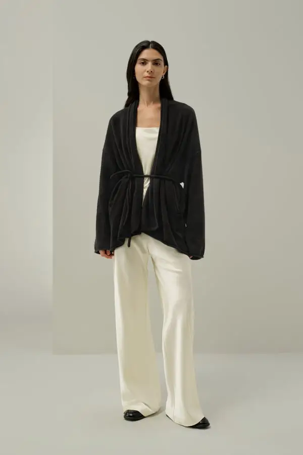 LILYSILK Cardigan Donna Nero 4223924