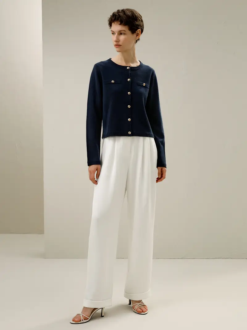 LILYSILK Cardigan Donna Blu 2924493