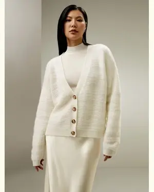 LILYSILK Cardigan Bianco 2924207