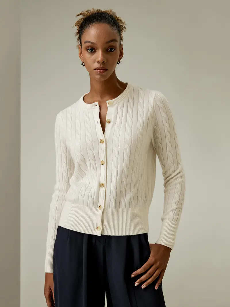 LILYSILK Cardigan Bianco 2924169