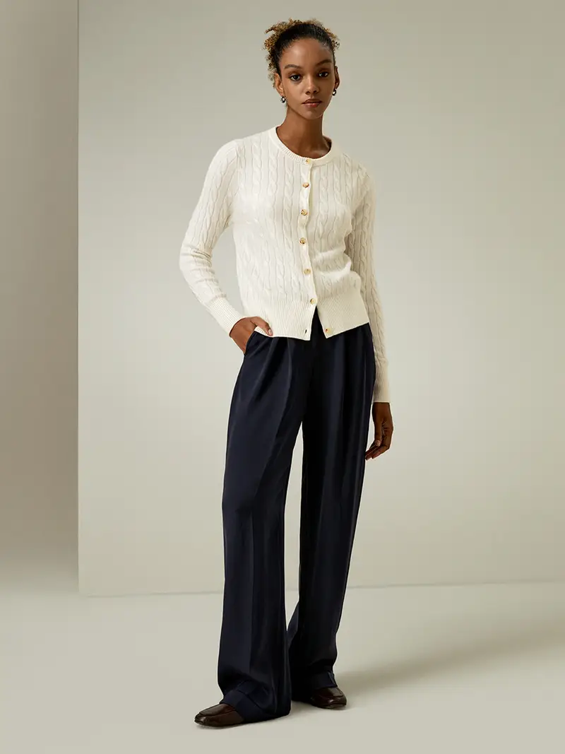 LILYSILK Cardigan Bianco 2924225