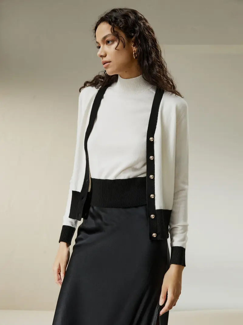 LILYSILK Cardigan Donna Bianco 2924116