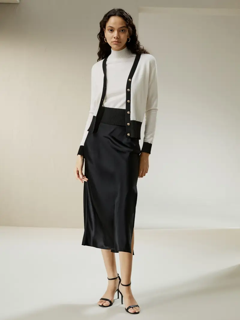 LILYSILK Cardigan Donna Bianco 2923949