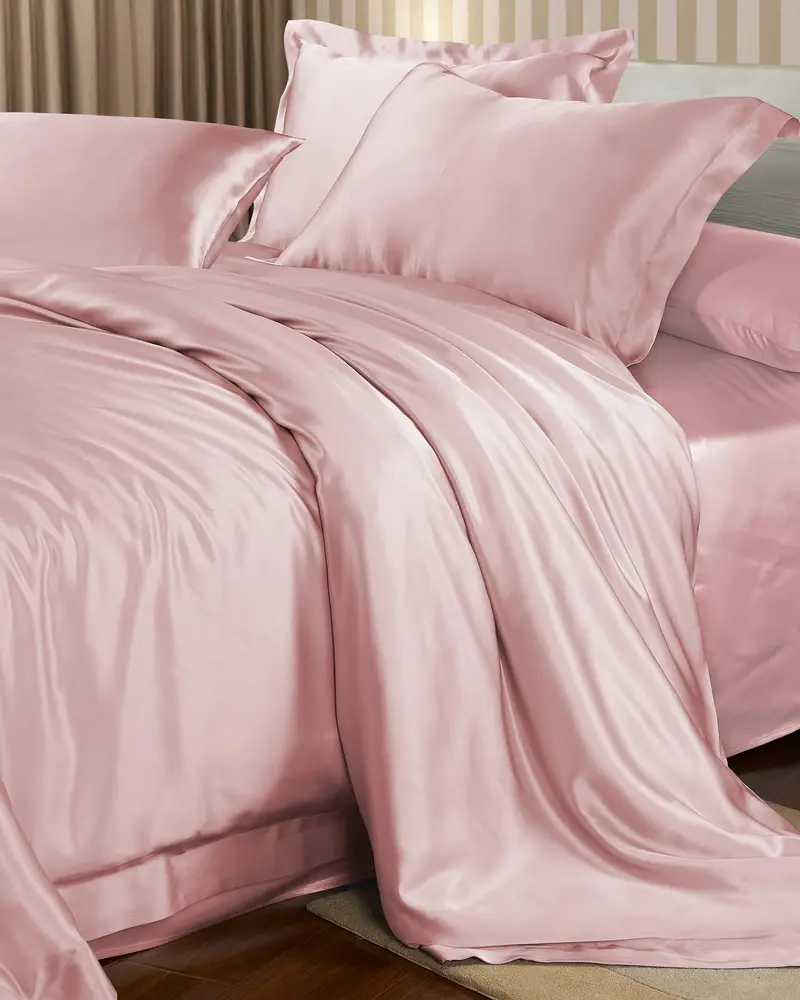 Copripiumini Seta Rosa Numero Di Fili Più Alto Seta Efficace Nel Trattamento Dei Problemi Legati Al Sonno