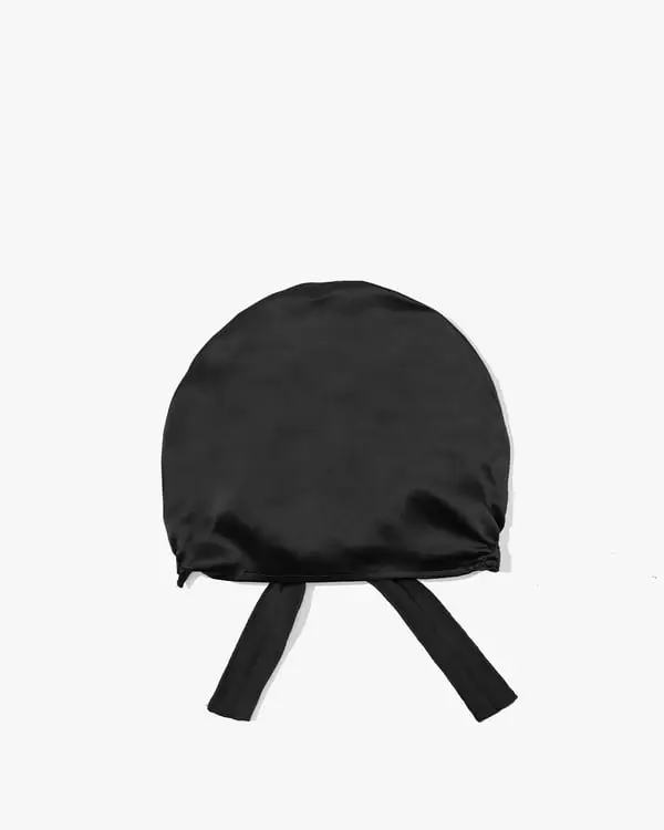 Lilysilk Cuffia da Notte Donna in Seta Pura 19 Momme, Nero