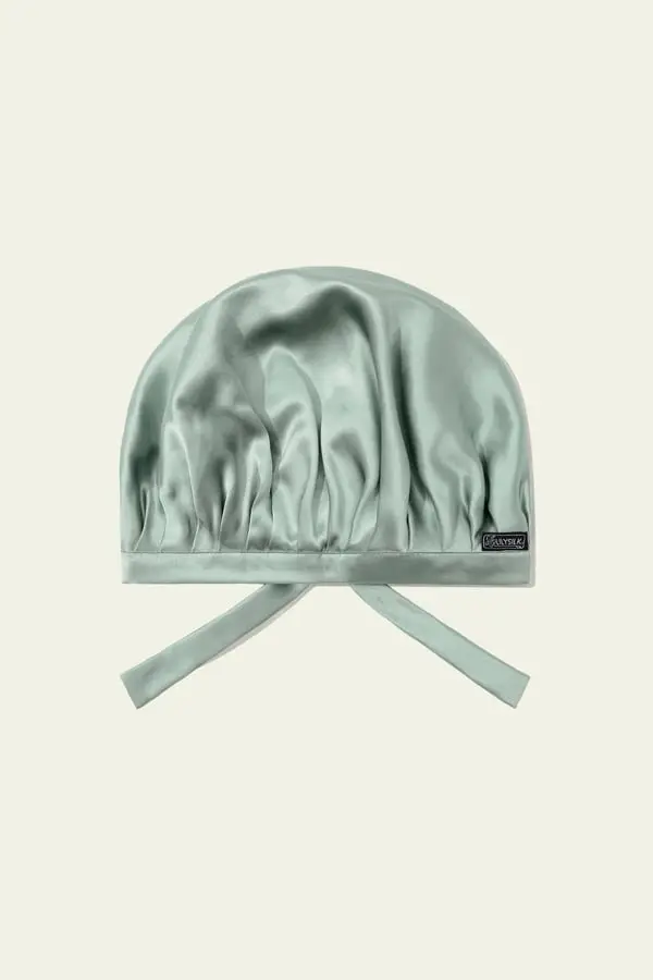 Cuffia Notte Seta Avocado, Morbida e Traspirante, Protegge i Capelli, Verde Avocado