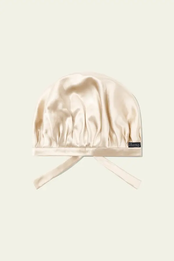 Lilysilk Cuffia Notte in Seta Morbida e Liscia Oro di Ghiaia