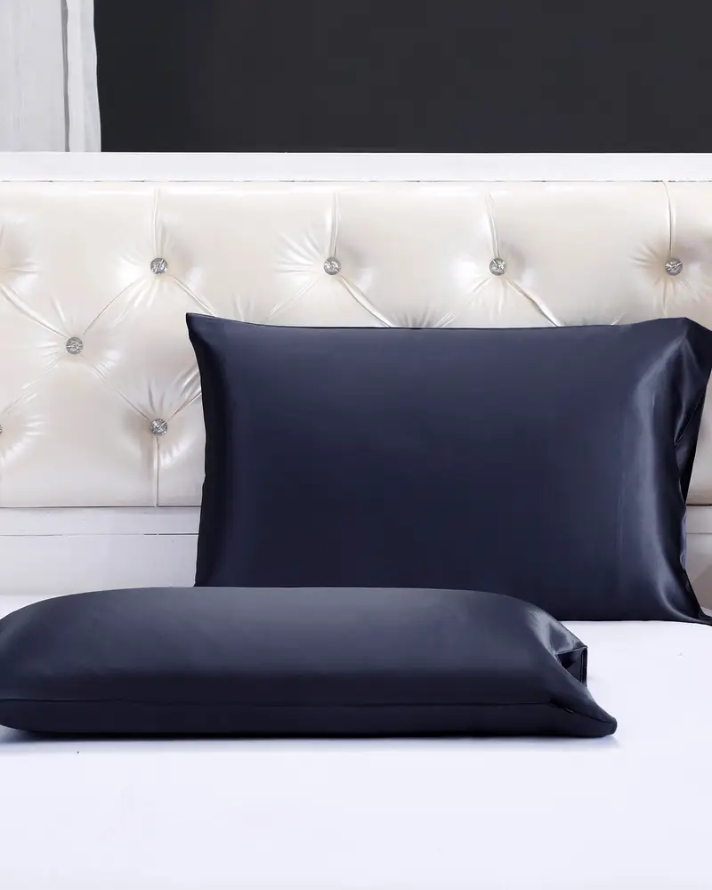 Federa Cuscino Seta Federa Terse 100% Seta Di Gelso Per Capelli E Pelle Rosa Rosato Queen(20" X 30") Blu