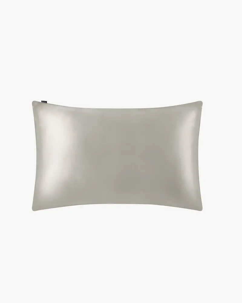 Federa In Seta Pura Grigio Argento Senza Cerniera Metallica 25 Momme Seta Buona Qualità, Lavabile In Lavatrice x 75cm