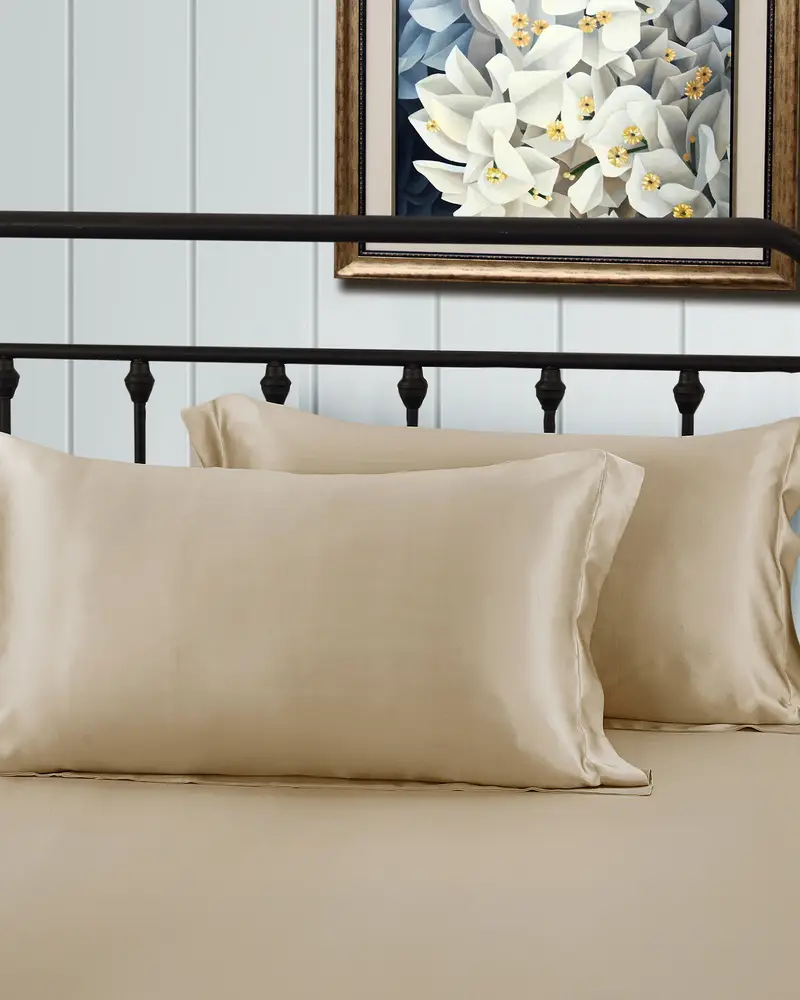 Federa Seta Pura Caffè Chiusura A Busta Laterale 25 Momme Seta Perfettamente Adatto Per Clienti Con Le Pelli Sensibili x 75cm Caffè