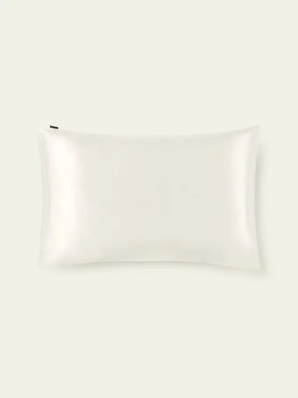 Federe Di Seta Chiusura A Busta Laterale Charmeuse Seta Progettato Per Una Pelle Bellissima Bianco Naturale