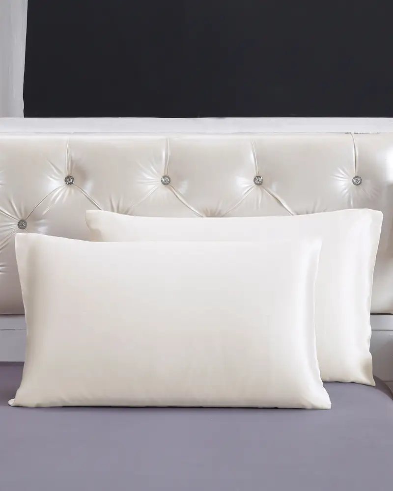 Federe Di Seta Pura Concisa Nero X 75Cm Bianco Naturale