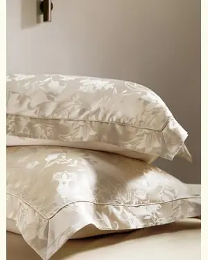 Federe In Seta Privo Di Sostanze Chimiche Nocivefungo Gelso 100% Fungo Gelso 100% Giglio Ricamato Sul Lato Anteriore Oro Di Ghiaia X 75Cm