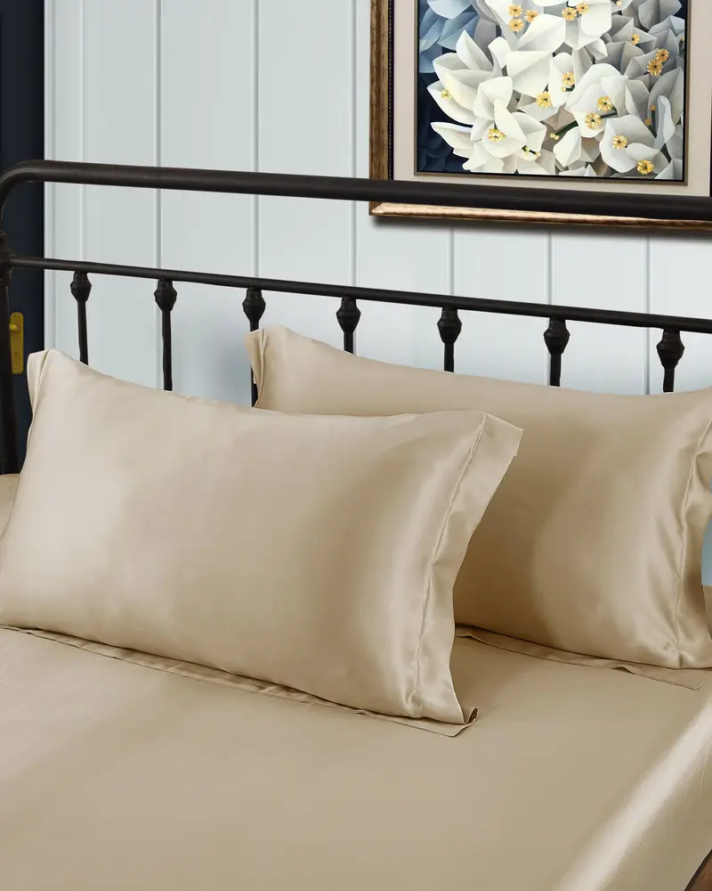 Federe Seta Pura Caffè Senza Cerniera Metallica 100% Seta Naturale Il Prodotto Più Richiesto Dai Nostri Utenti x 80cm Caffè