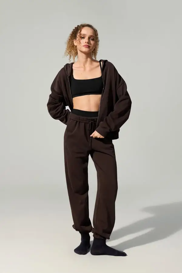 Felpa con Cappuccio Verge Seamflow Espresso - Morbida e Traspirante in SILKERRY