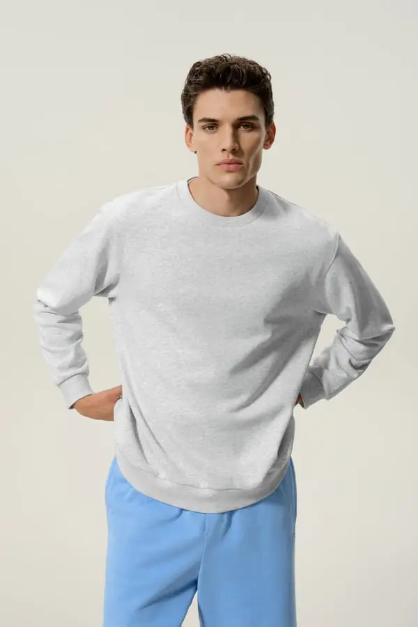 Felpa Uomo in Seta SILKERRY Morbida e Traspirante a Girocollo Husky