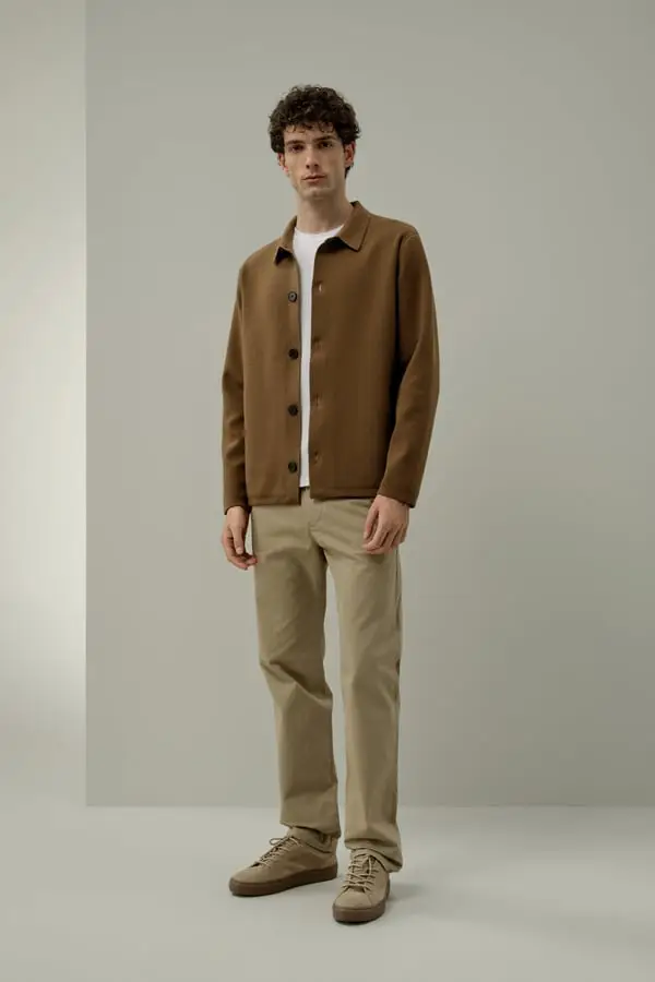 Giacca Milano Uomo Lana Lavabile Cachi - Elegante e Pratica