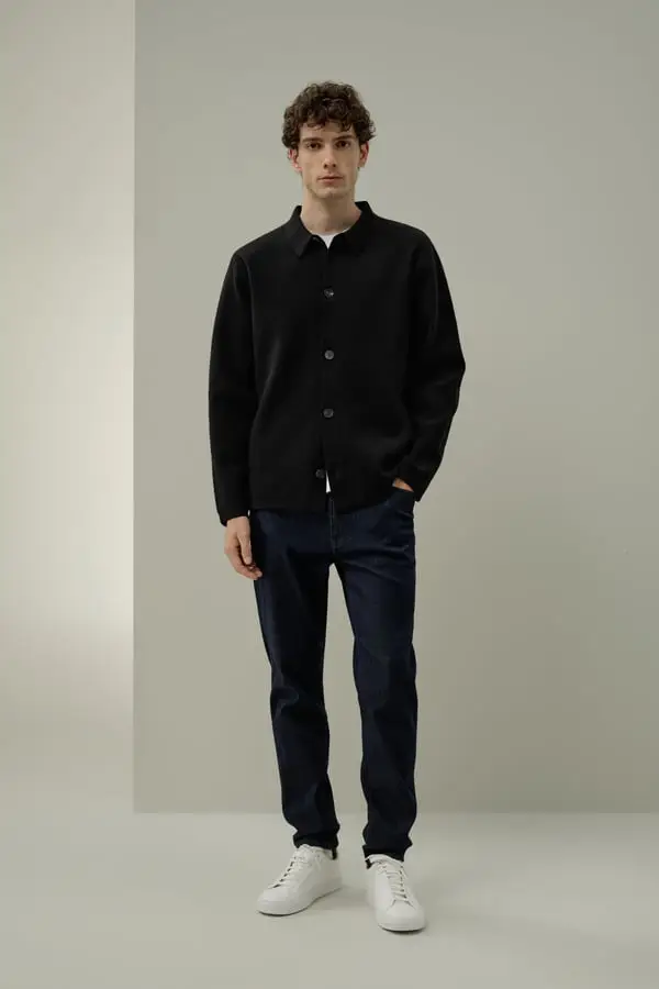 Giacca Uomo Milano Lana Lavabile Nero - Elegante e Pratica