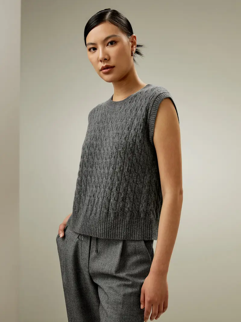 LILYSILK Gilet Donna Grigio 2926253