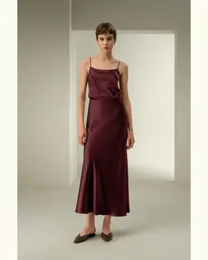 Gonne Seta Femmina Design Leggermente Sirena Pura Seta Confort Di Lusso E Vestibilità Fluid Dura Più A Lungo Ed Pinot Nero