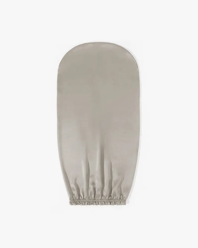 Italia Elegante Cuffia In Seta Da Notte Grigio Argento