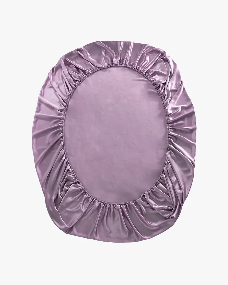 Lenzuola Di Seta Lavanda Senza Cuciture, Fascia Elastica 100% Seta Di Gelso Buon Valore, Rispettoso Della Pelle