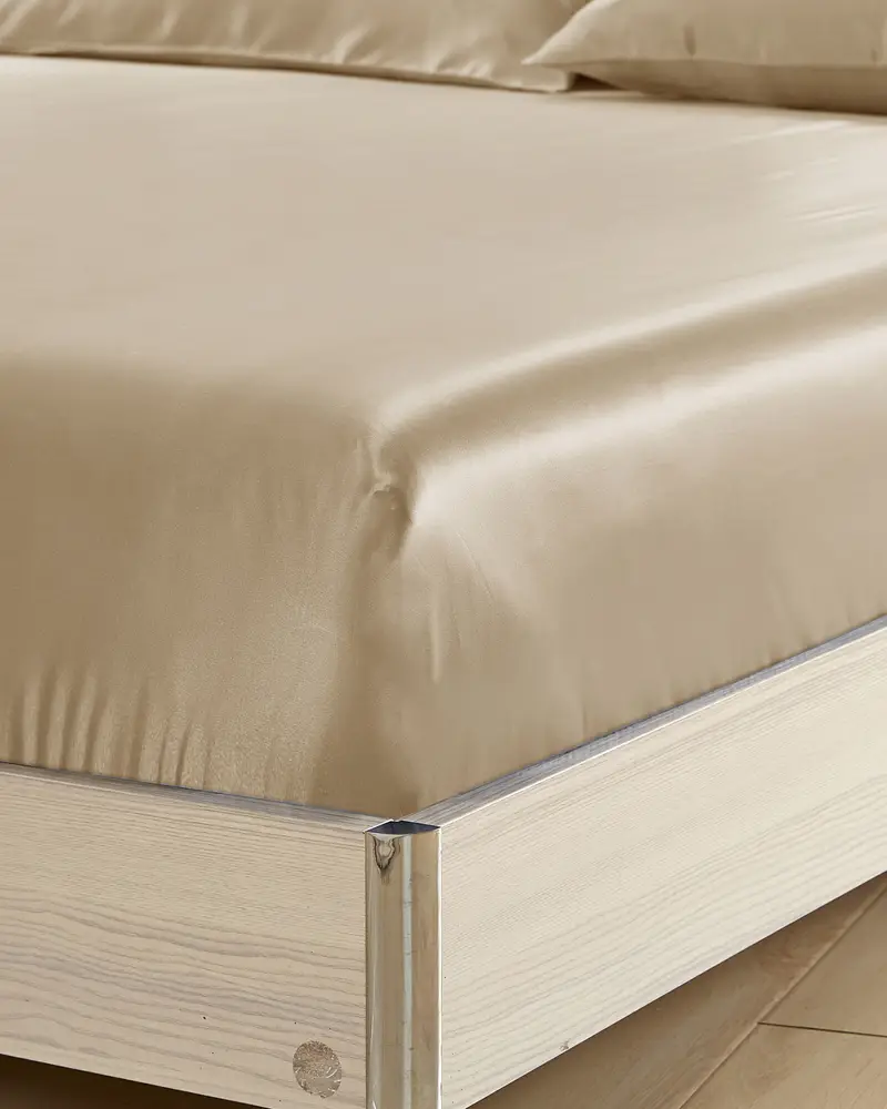 Lenzuola In Seta Caffè Numero Di Filo 750 25 Momme Seta Efficace Nel Trattamento Dei Problemi Legati Al Sonno Caffè