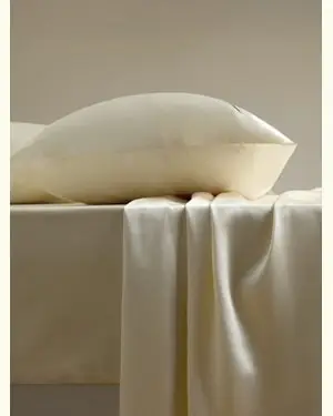 Lenzuola In Seta Federa In Seta Con Ricamo Di Giglio100% Seta Di Gelso 100% Seta Di Gelso Amico Della Pelle Giglio Bianco