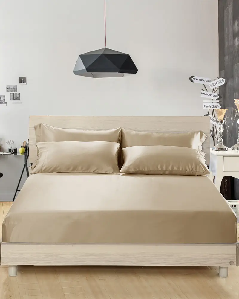 Lenzuola Seta Caffè Senza Cuciture, Fascia Elastica 100% Seta Naturale La Scelta Perfetta Per Scoprire Il Mondo Della Seta Caffè