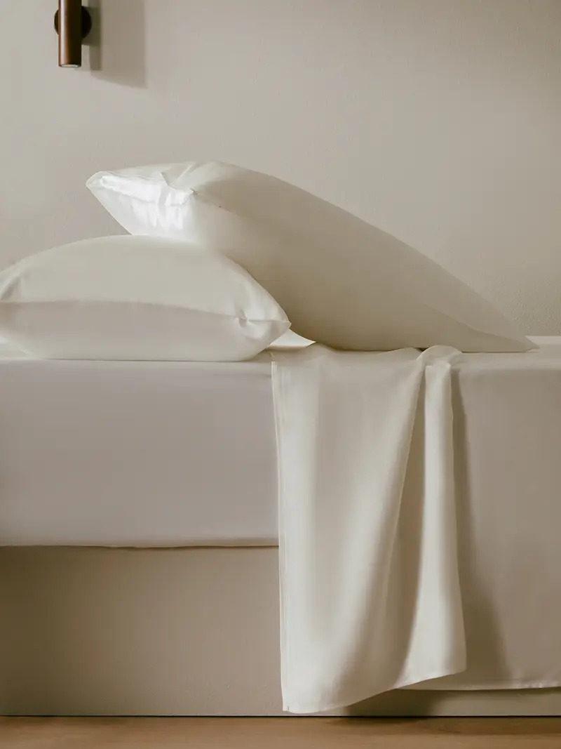 Lenzuola Seta Di Gelso Bianco Senza Cuciture, Fascia Elastica 100% Seta Perfettamente Adatto Per Clienti Con Le Pelli Sensibili