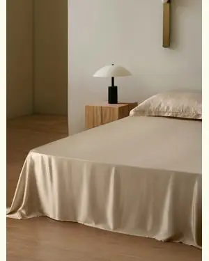 Lenzuola Seta Pura Jacquard Di Giglio Sul100% Seta Di Gelso 100% Seta Di Gelso Amico Della Pelle Oro Di Ghiaia