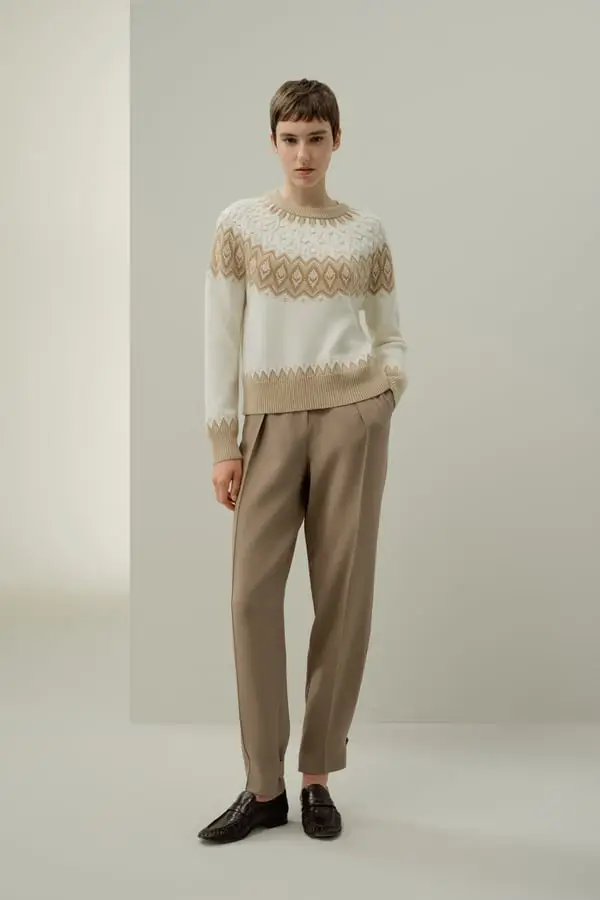 Maglia Fair Isle Lana e Cashmere, Calda e Morbida