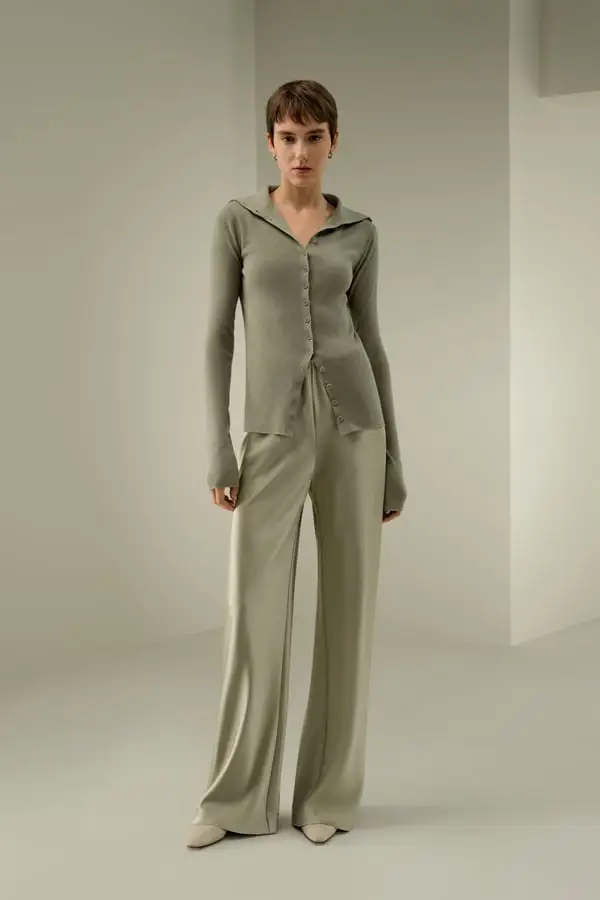 Maglione Cashmere Seta Carciofo - Slim Fit, Morbido e Leggero per la Mezza Stagione