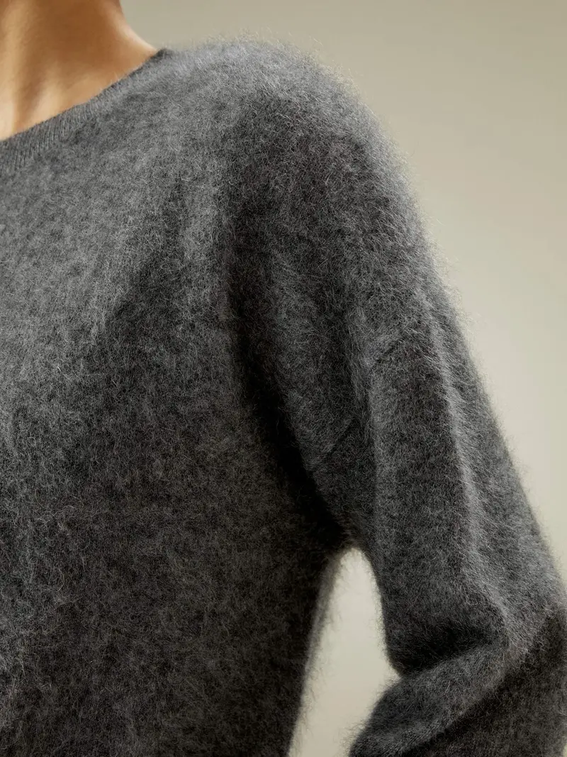 Maglioni Di Cashmere Vestibilità Rilassatapuro Cashmere Puro Cashmere Morbida E Soffice Traspirante Superleggero Grigio Scuro