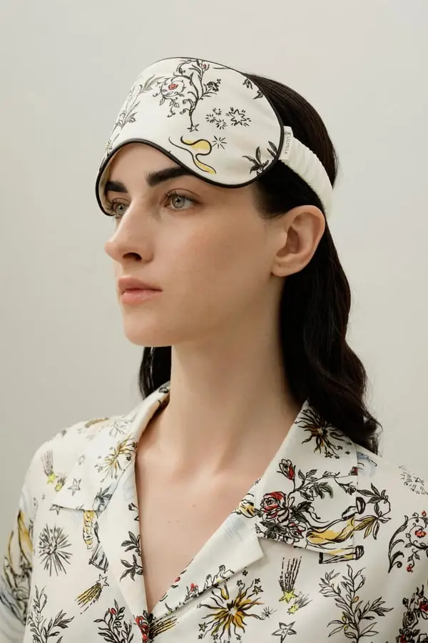 Maschera Occhi Bilancia in Seta | Antirughe, Morbida, Traspirante |