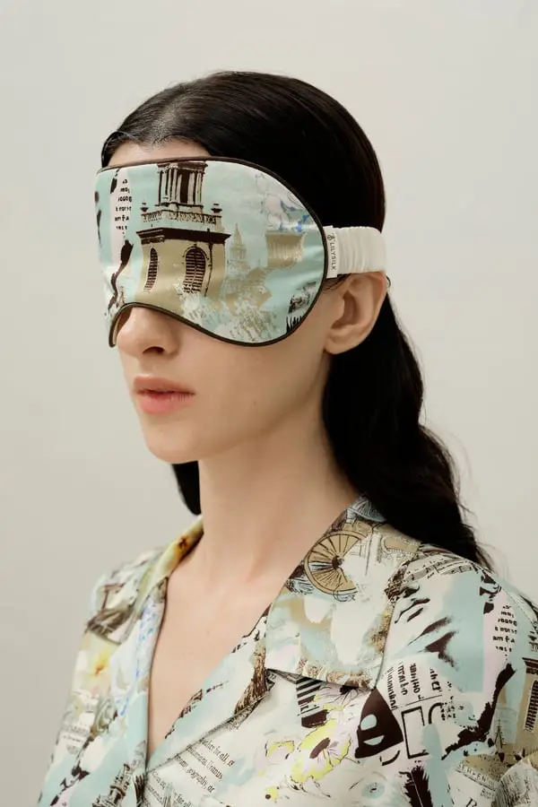 Maschera Occhi Seta Acquario, Antirughe, Morbida