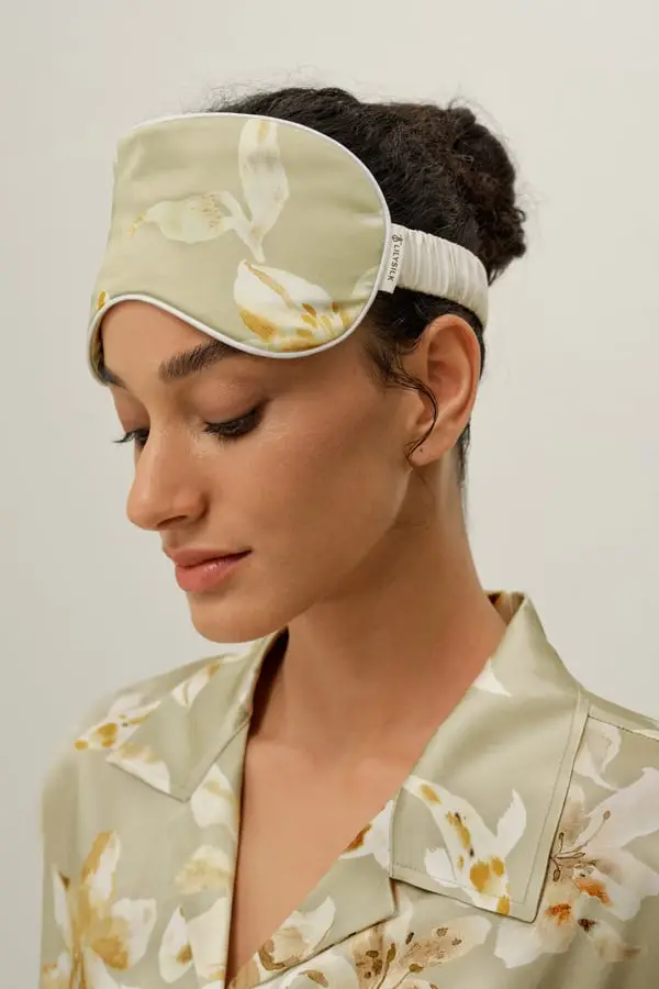 Maschera Occhi Seta Pesci, Traspirante Antirughe, Idratazione