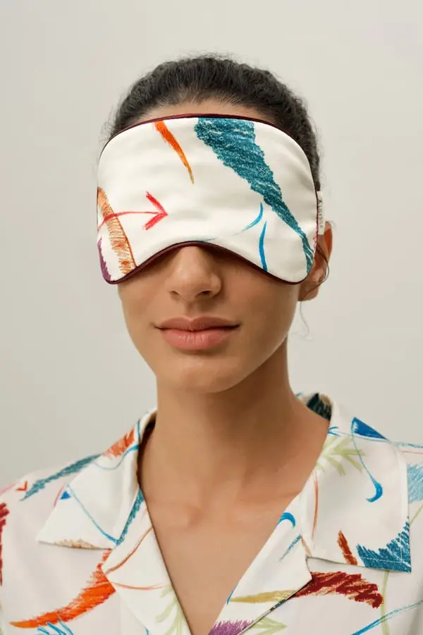 Maschera Occhi Seta Sagittario - Traspirante, Antirughe, Idratazione