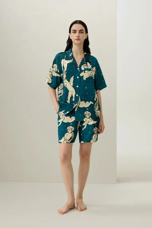 Pigiama Seta Gemelli Zodiacale Corto Raso