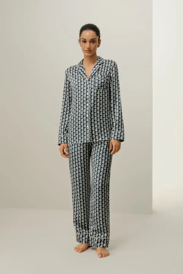 Pigiama Seta Toro - Set Zodiacale Traspirante con Tasche, Vita Regolabile