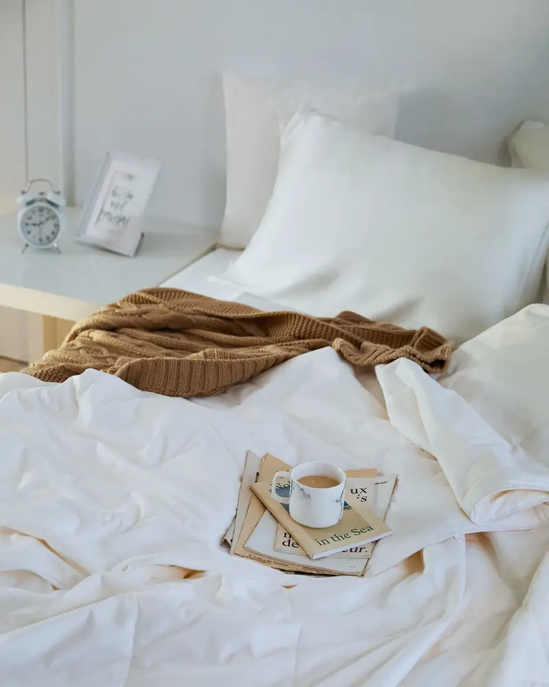 Piumone Seta Nero Con Copertura In Cotone Leggero E Morbido Previene Le Rughe Per Un Sonno Migliore