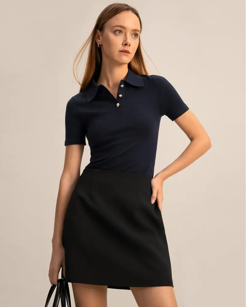 LILYSILK Polo Blu 2924622