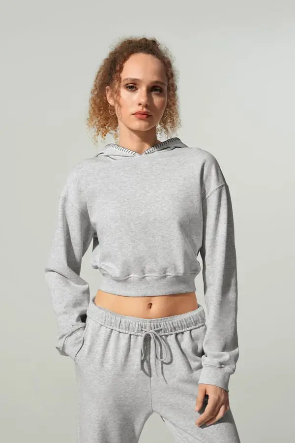 Pullover Poise Seamflow in Grigio Edera (L) - Morbido, Traspirante, Ipoallergenico in SILKERRY