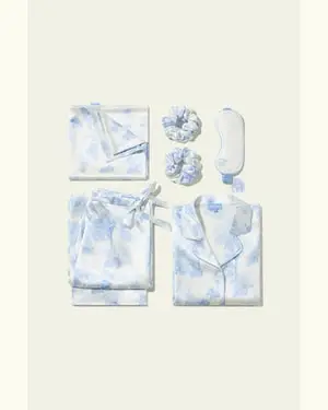 Regalo Di Sonno Lussuoso Per Mamma - Set Da Sonno In Seta "La Terra" La Terra Stampa