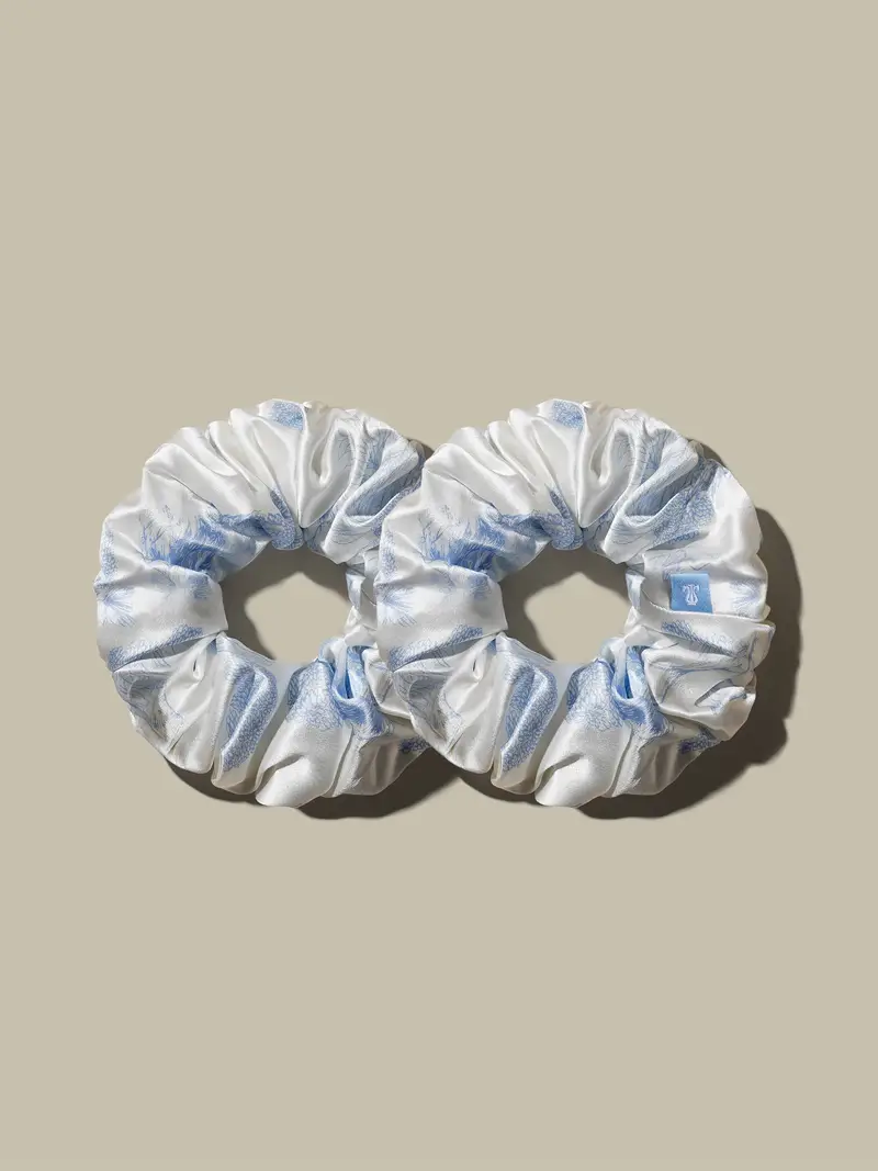 Scrunchies Seta La Terra Stampa Vestibilità Rilassata 100% Seta Pura Atmungsaktiv Superleicht