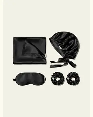 Set Da Sonno In Seta Di Lusso - Perfetto Set Regalo Nero X 75Cm