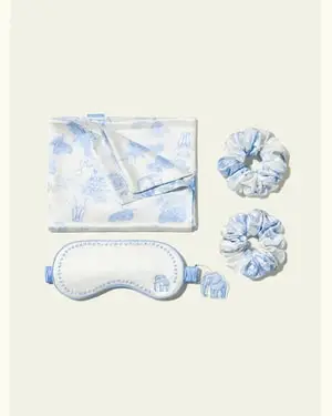 Set Da Sonno Romantico In Seta "La Terra" La Terra Stampa