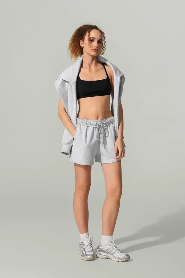 Shorts Lounge Porchlight Grigio Edera - Morbidi e Traspiranti in SILKERRY con Tasche - Perfetti per il Relax