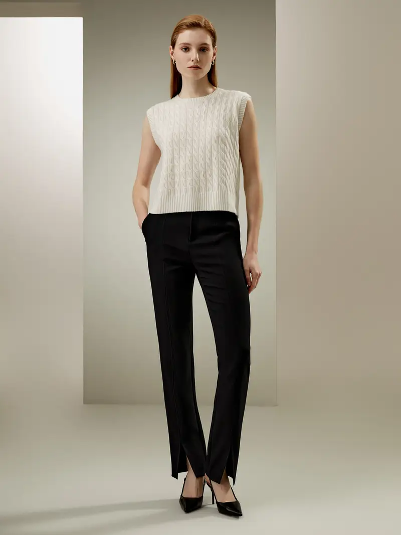 LILYSILK Gilet Donna Bianco 2924109